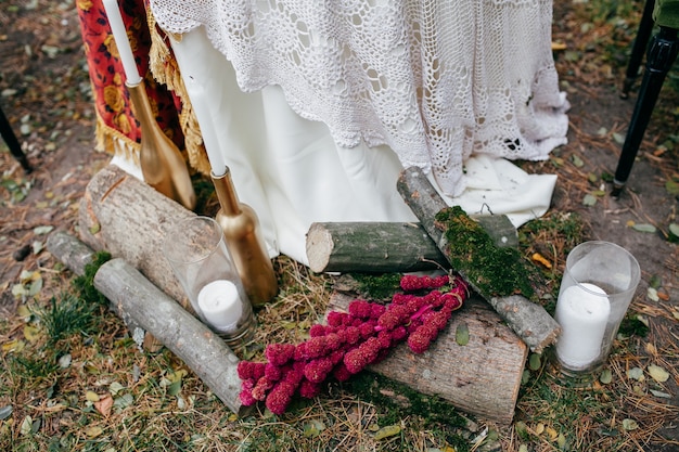 Foto annata romanticismo cerimonia all'aperto sfondo