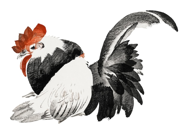 vintage rooster png on transparent background remastered by rawpixel