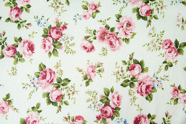 vintage rose pattern on Fabric background.