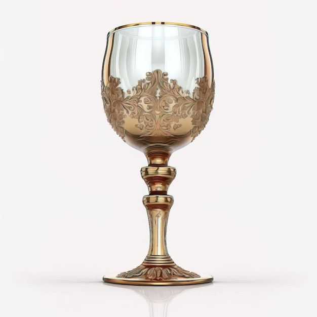 Vintage royal wine bierglas van brons en goud