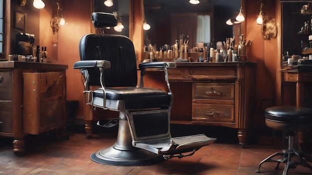 Vintage salongereedschap in banen en carrièreconcept