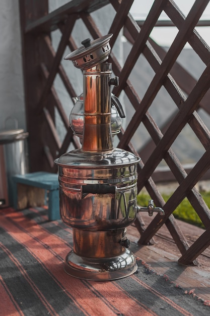 Vintage samovar for making tea