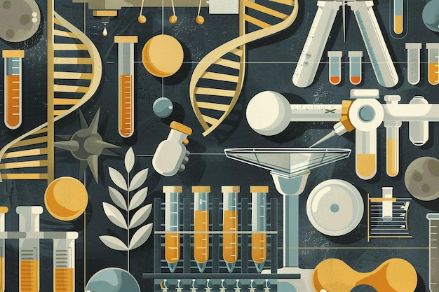 vintage science illustration with modern twist