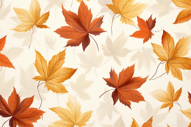 vintage seamless leaves pattern wallpaper