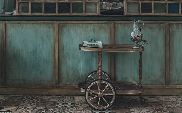 Vintage Serving Cart Wheel