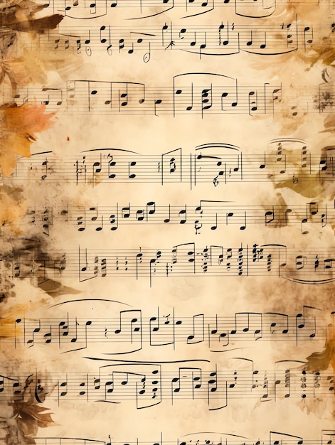 Фото vintage sheet music lyrics background crafting scrapbooking design бесшовный образец для старого мусора