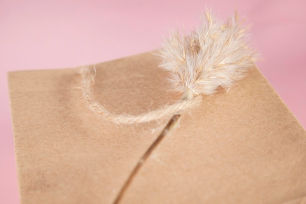 Vintage shopping bag and grass