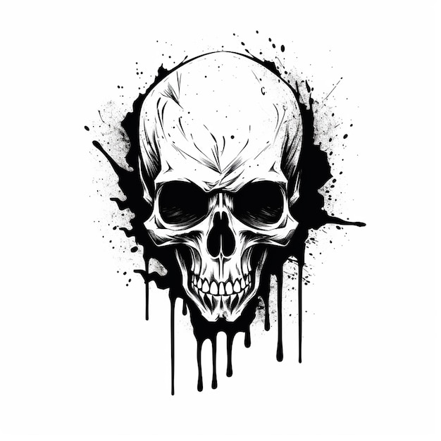 Photo vintage skull clipart