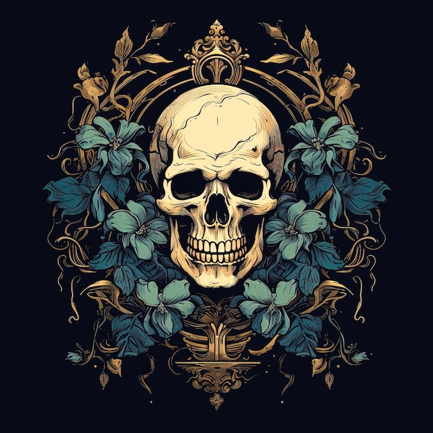 Vintage skull illustrations for stickers tshirts and the like