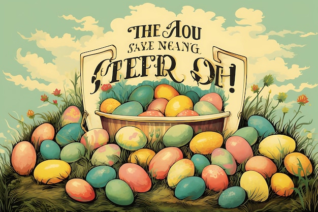 Vintage slogan typography easter egg hunt season