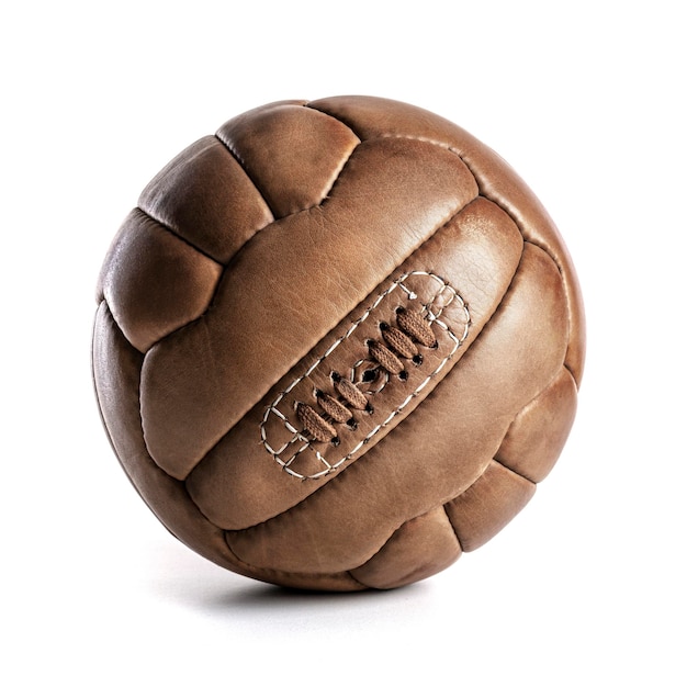 Foto pallone da calcio in pelle vintage