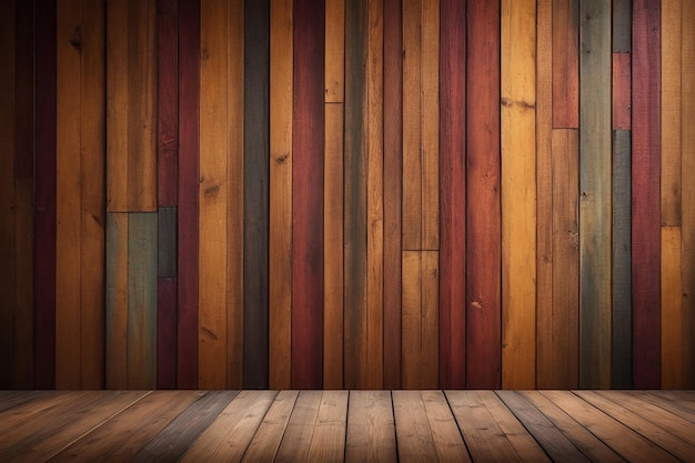 Винтажная окрашенная деревянная стена фоновой текстуры