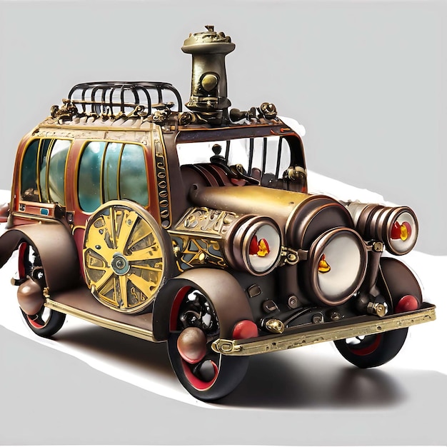 Vintage steampunk car