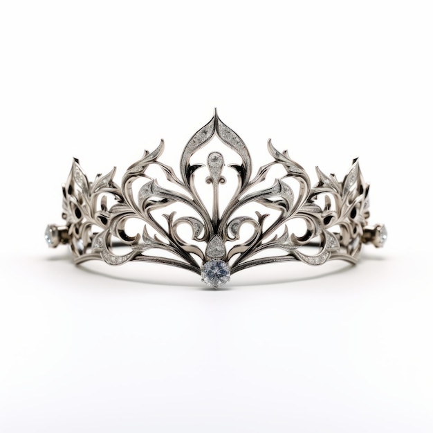 Vintage stijl zilveren tiara geïnspireerd door Viscount Product Picture