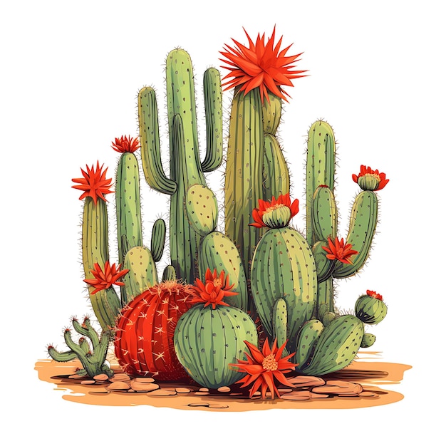 Vintage style cactus