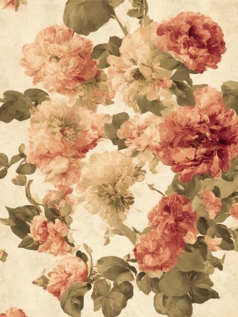 Foto fiore floreale in stile vintage