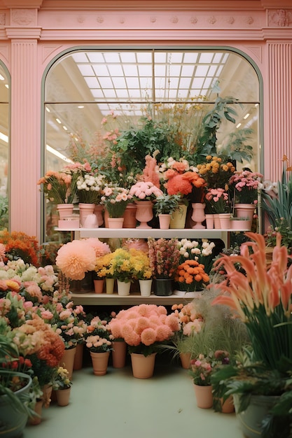 Photo vintage style of flower store