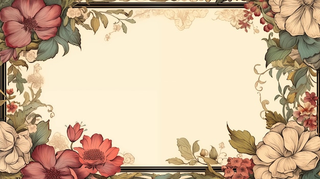 Vintage style frame and border