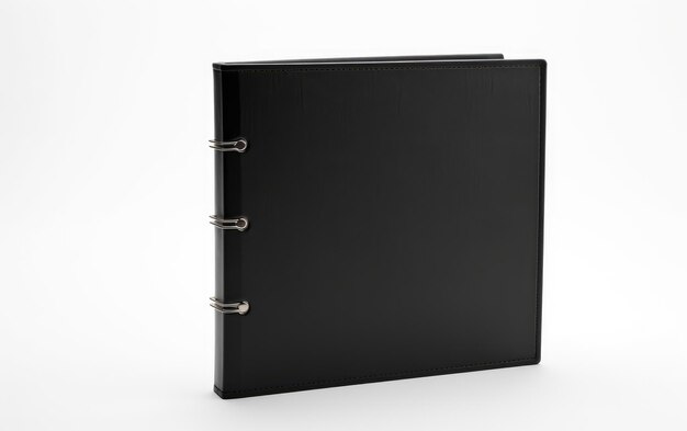 Vintage Style Ring Binder on White Background