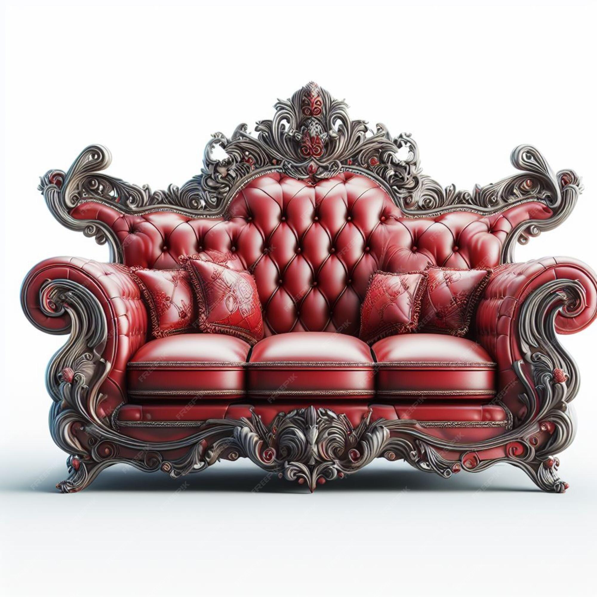 Premium Photo Vintage style royal classic furniture set on a white