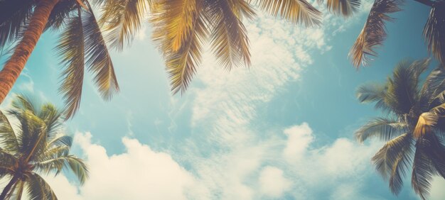 vintage style tropical beach and summer background