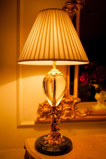 A vintage table lamp with an angel. desk lamp vintage style ,
table lamp.