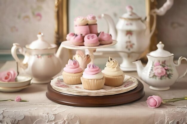 Photo vintage tea party image