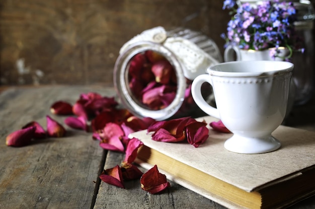 Vintage tea rose dry petal