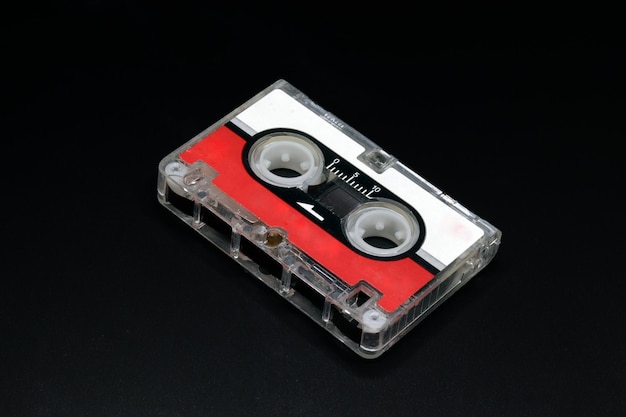 Vintage technology magnetic tape microcassette