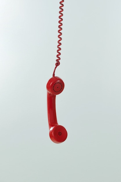 Vintage telefoon hangen.