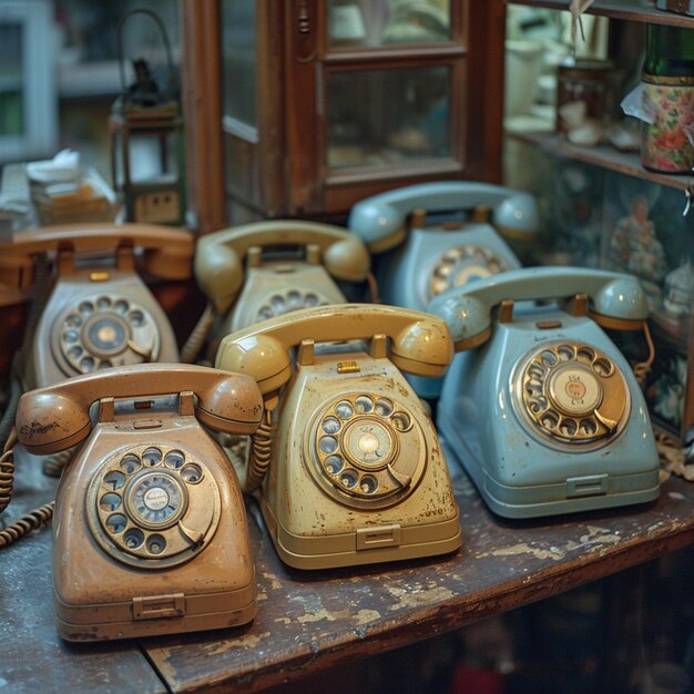 Photo vintage telephones