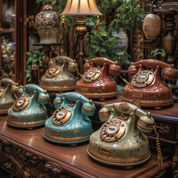 Photo vintage telephones