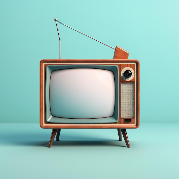 Vintage televisie cartoon vector illustratie Wereld Televisie Dag illustratie