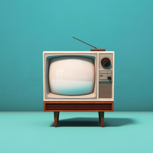 Vintage televisie cartoon vector illustratie Wereld Televisie Dag illustratie