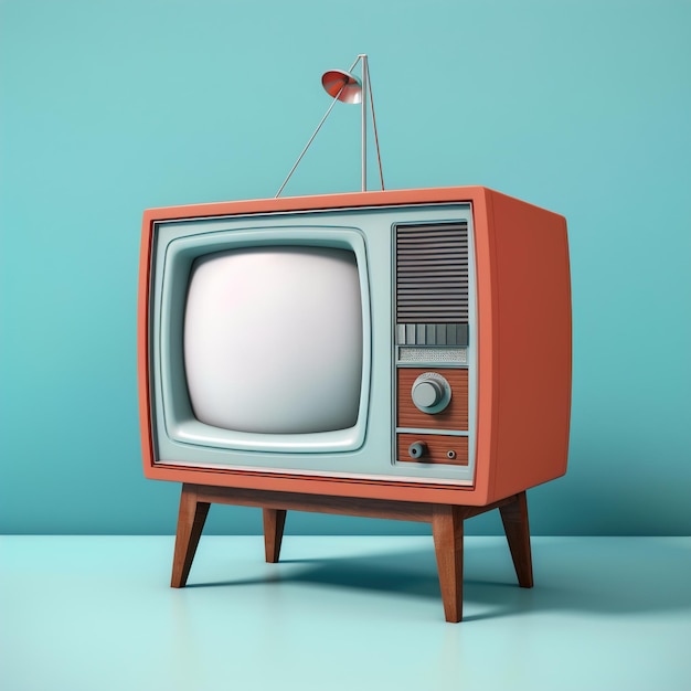 Vintage televisie cartoon vector illustratie Wereld Televisie Dag illustratie