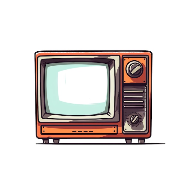 Vintage televisie cartoon vector illustratie Wereld Televisie Dag illustratie