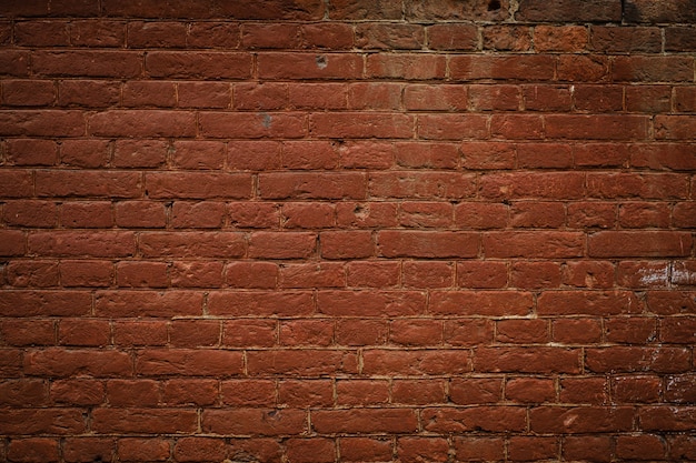 Vintage textured red brick wall background