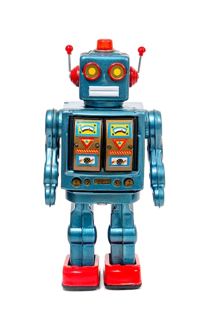 Vintage tin robot toy