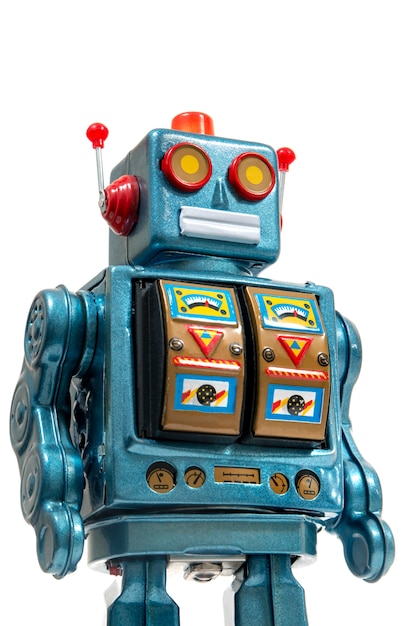 Vintage tin robot toy