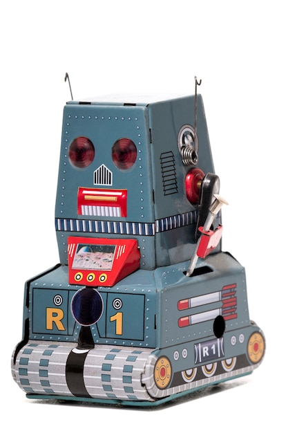 Vintage tin robot toy