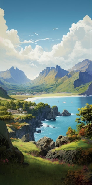 Vintage Travel Poster The Philippines of Helgeland Impressive Landscape and Panoramas