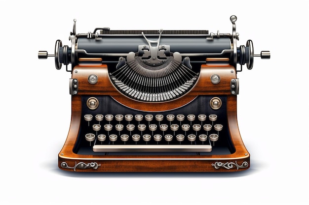 Vintage Typewriter Icon in 3D