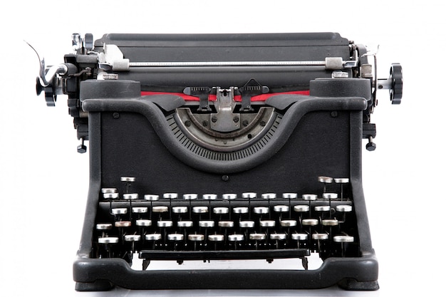 Photo vintage typewriter on white background