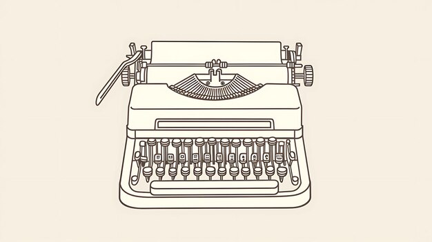 A vintage typewriter with a retro design