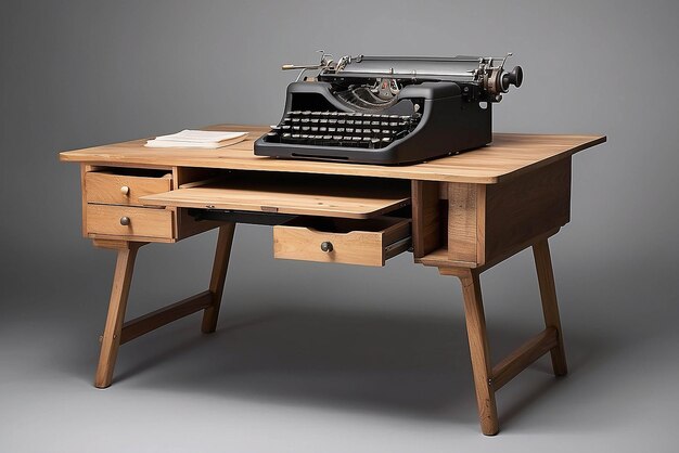 Photo vintage typewriter writing desk