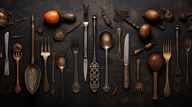 Photo vintage utensils background