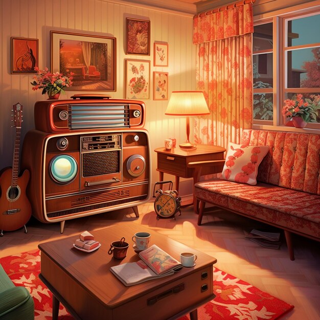 Photo vintage vibes reliving the glory of old radios