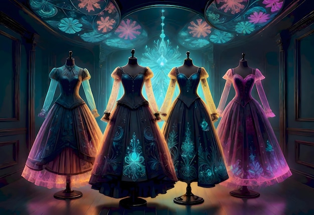 Vintage Victorian Dresses Generative AI