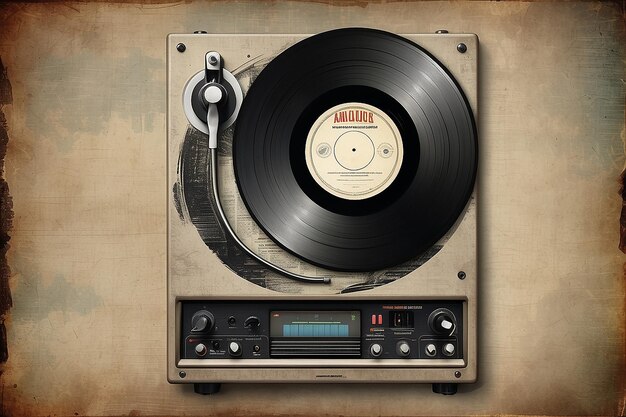 Vintage Vinyl Distortion Grunge Texture Evokes Analog Nostalgia