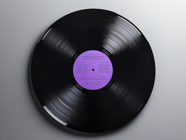 Foto vintage vinyl record mockup voor muziekliefhebbers gegenereerd door ai